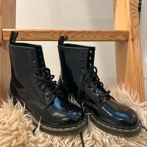 Dr. Martens Black Patent 1460 Combat Boots women’s 8
